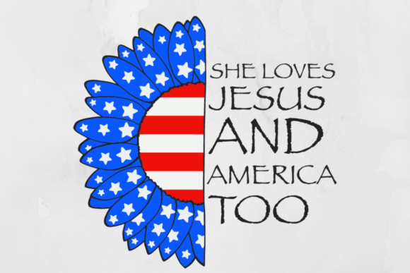 American Flag Sunflower in Graphic Design