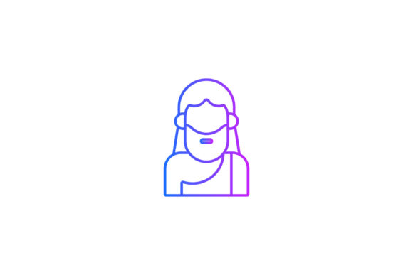 Easter Icon Jesus Line Gradient: Modern Visuals for Faith