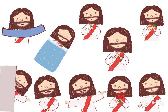 Jesus Christ in Cute Cartoon Style: A Fresh Approach to Faith-Focused Visual Content