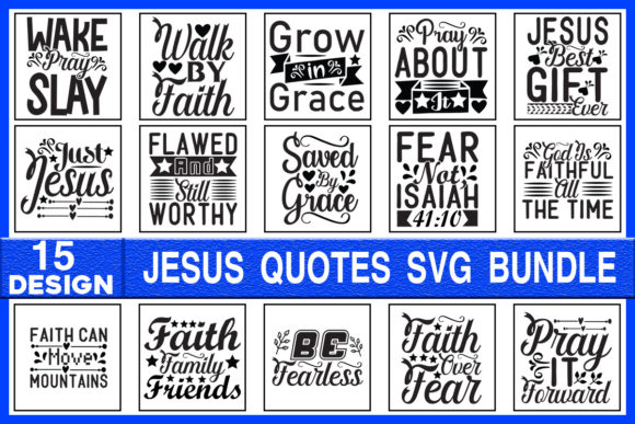 Jesus Quotes SVG Bundle for Designers
