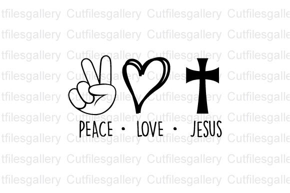 Peace Love Jesus SVG for Faith-Based Design