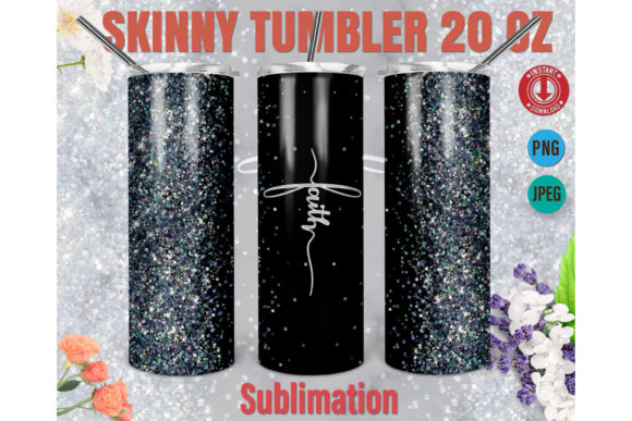 The 20oz Skinny Tumbler with Faith Jesus Glitter Design: A Daily Reminder of Hope